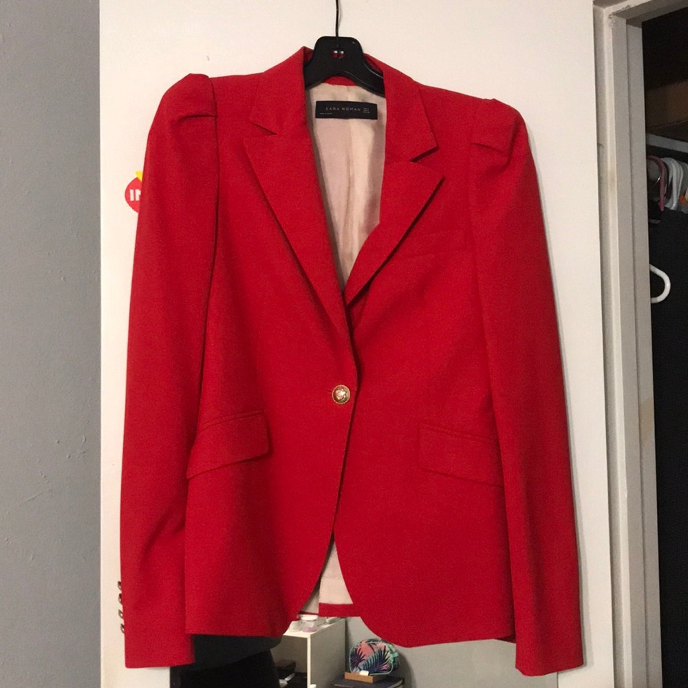 ZARA red blazer